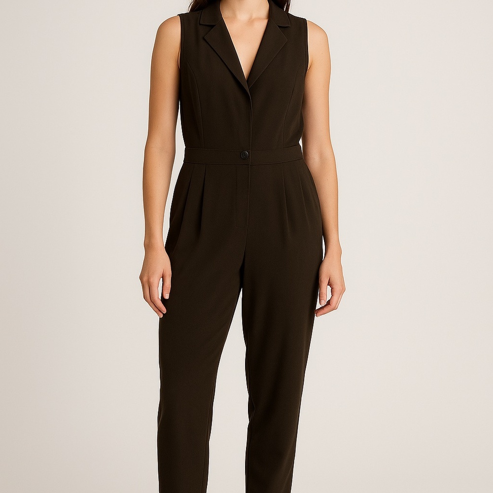 J.CREW Sleeveless Trench Jumpsuit Women's Olive Green Utility Wide Leg Boho 6